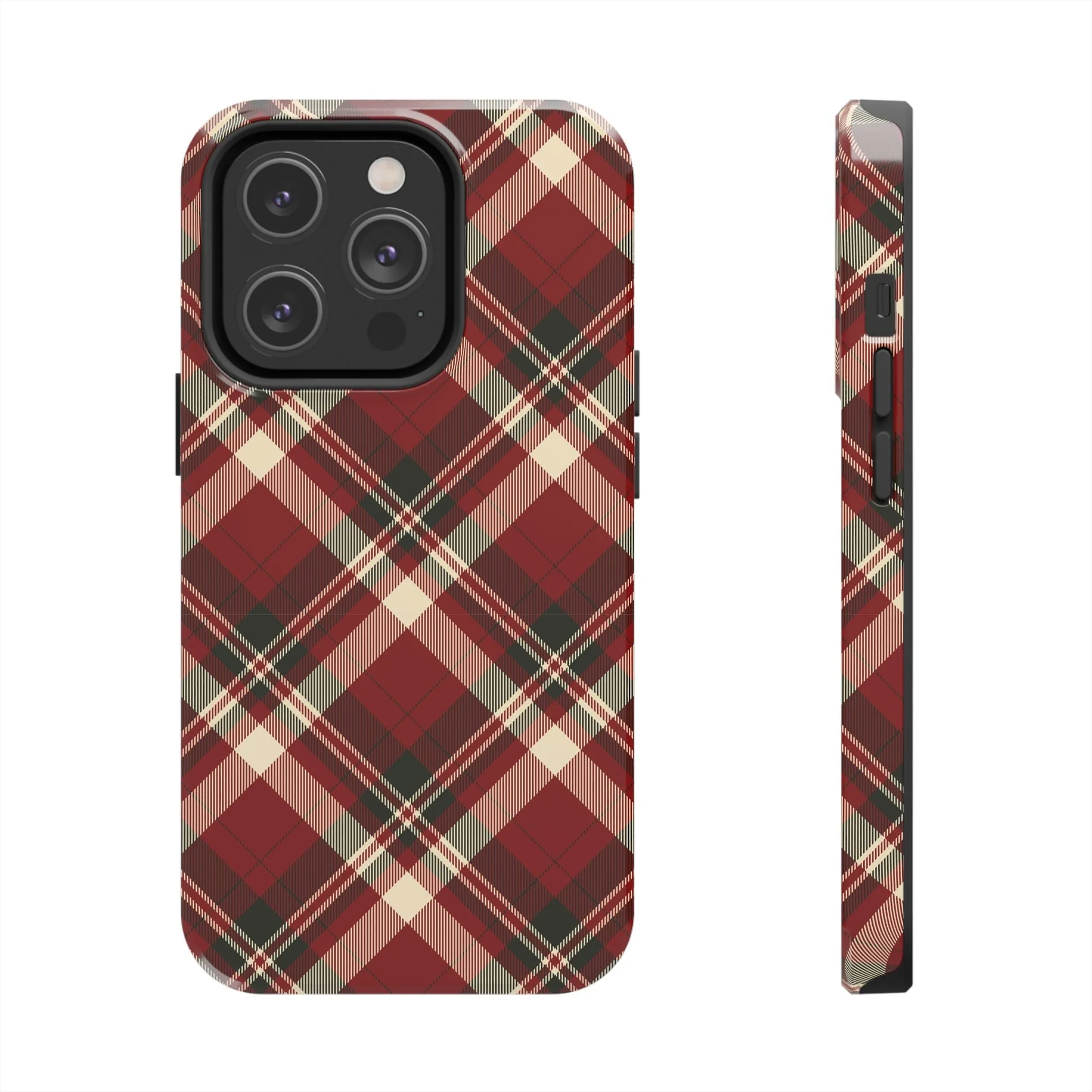 Plaid Phone Case - Tartan Seamless Pattern, Fabric Texture Design - Stylish Protective Cover for iPhone & Samsung