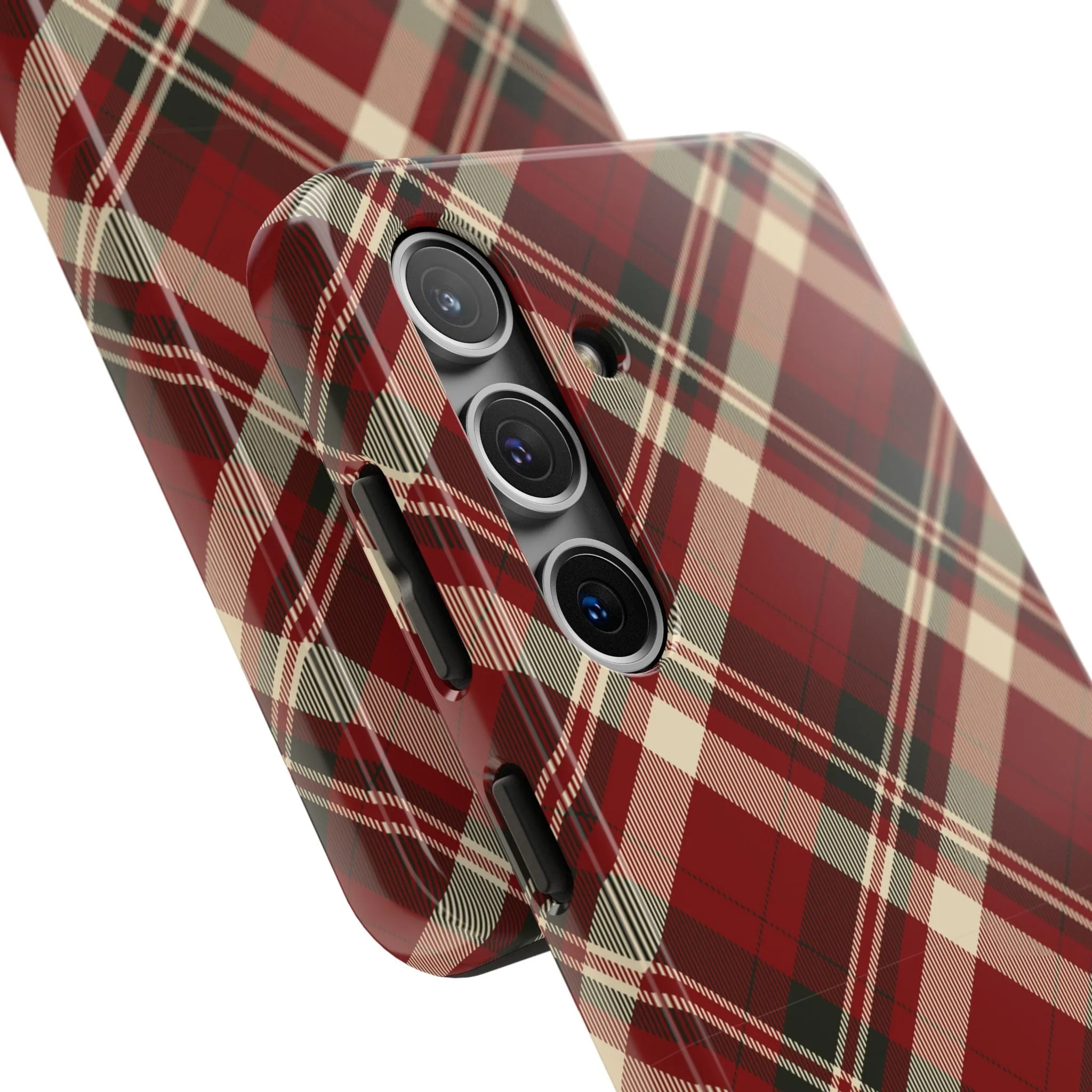 Plaid Phone Case - Tartan Seamless Pattern, Fabric Texture Design - Stylish Protective Cover for iPhone & Samsung