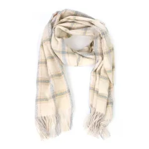 Plaid Winter Fringe Scarf