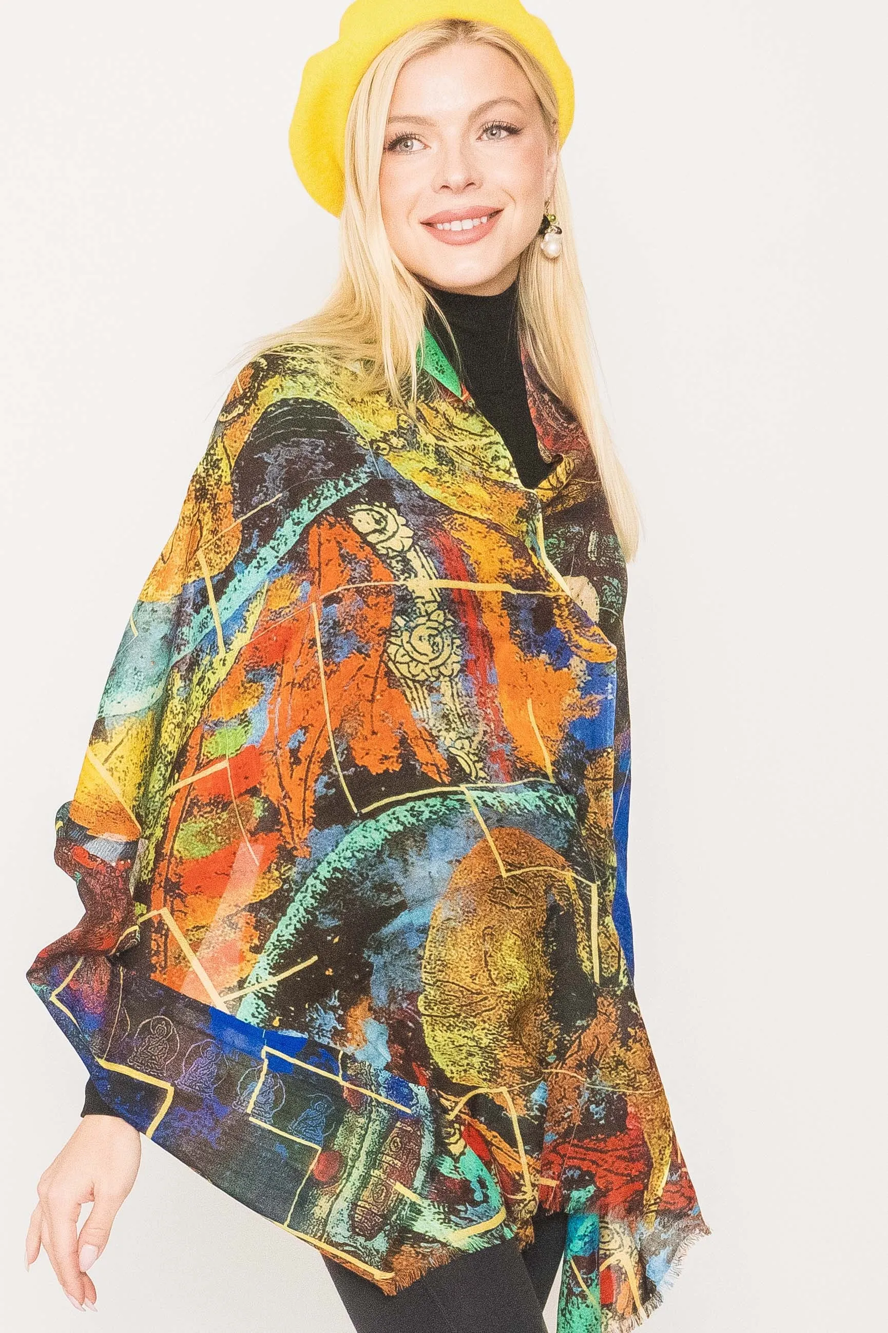 Printed Scarf -  Winter Sale 50% Off - At checkout use code Winter50%