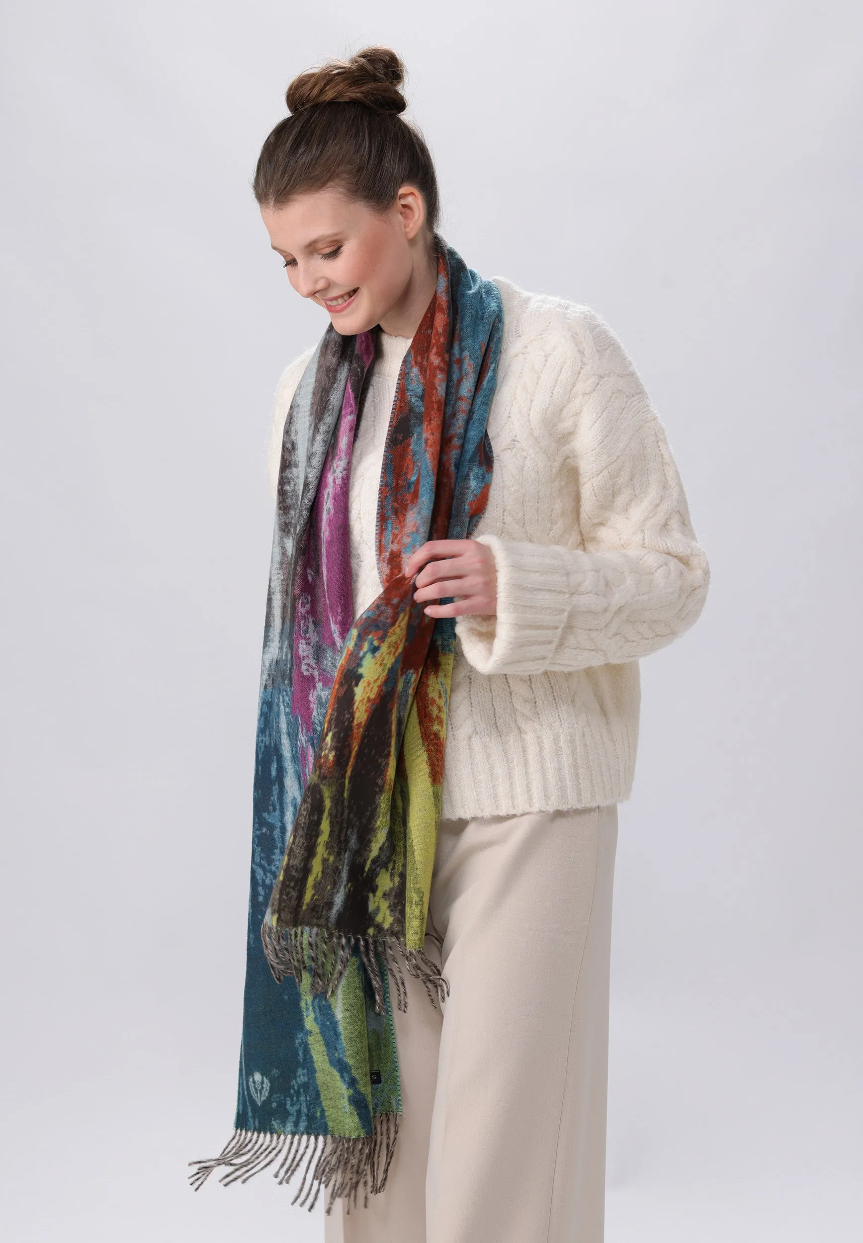 Rainbow Brushes Cashmink Scarf