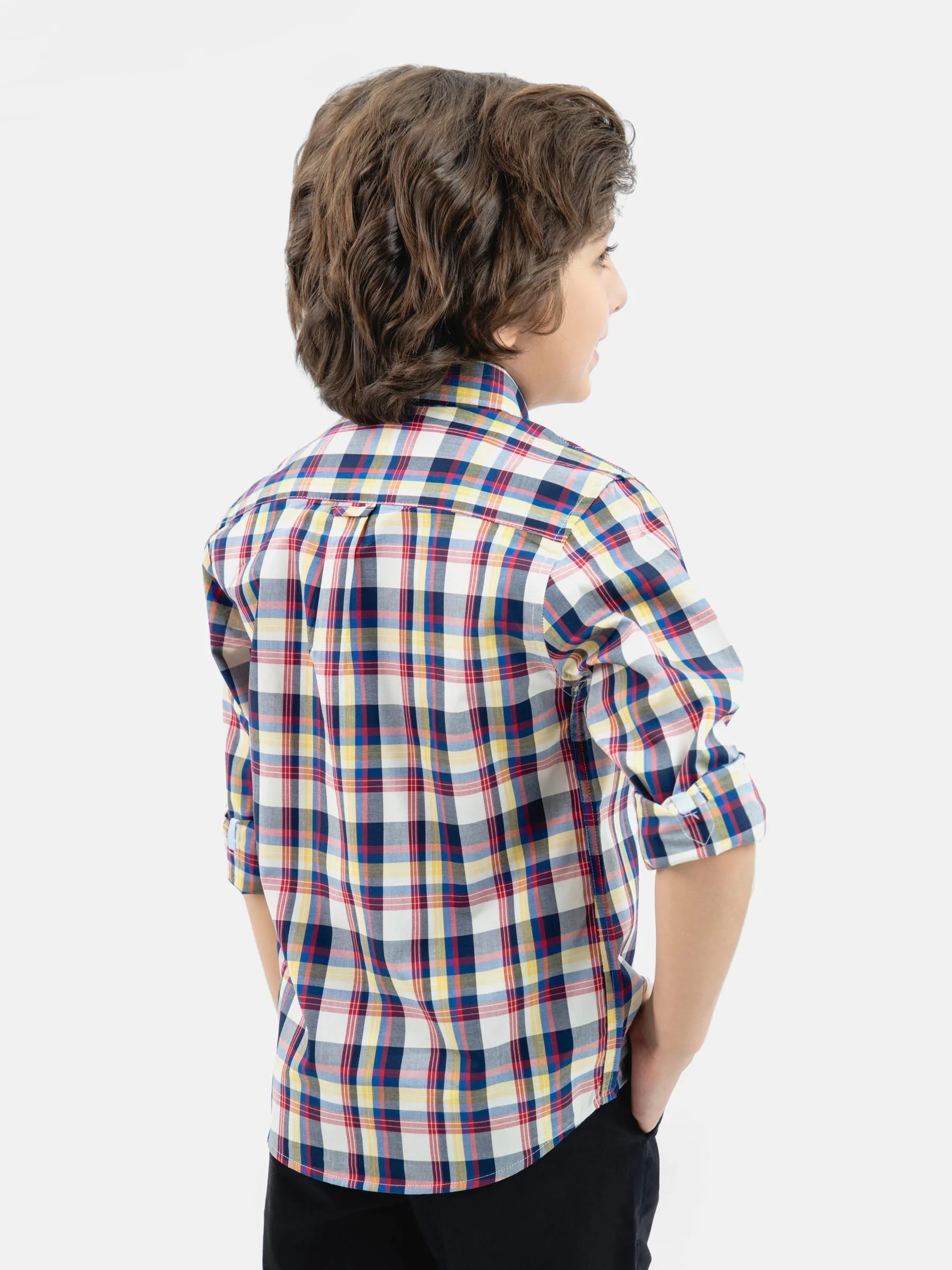 Red & Yellow Tartan Plaid Checkered Casual Shirt