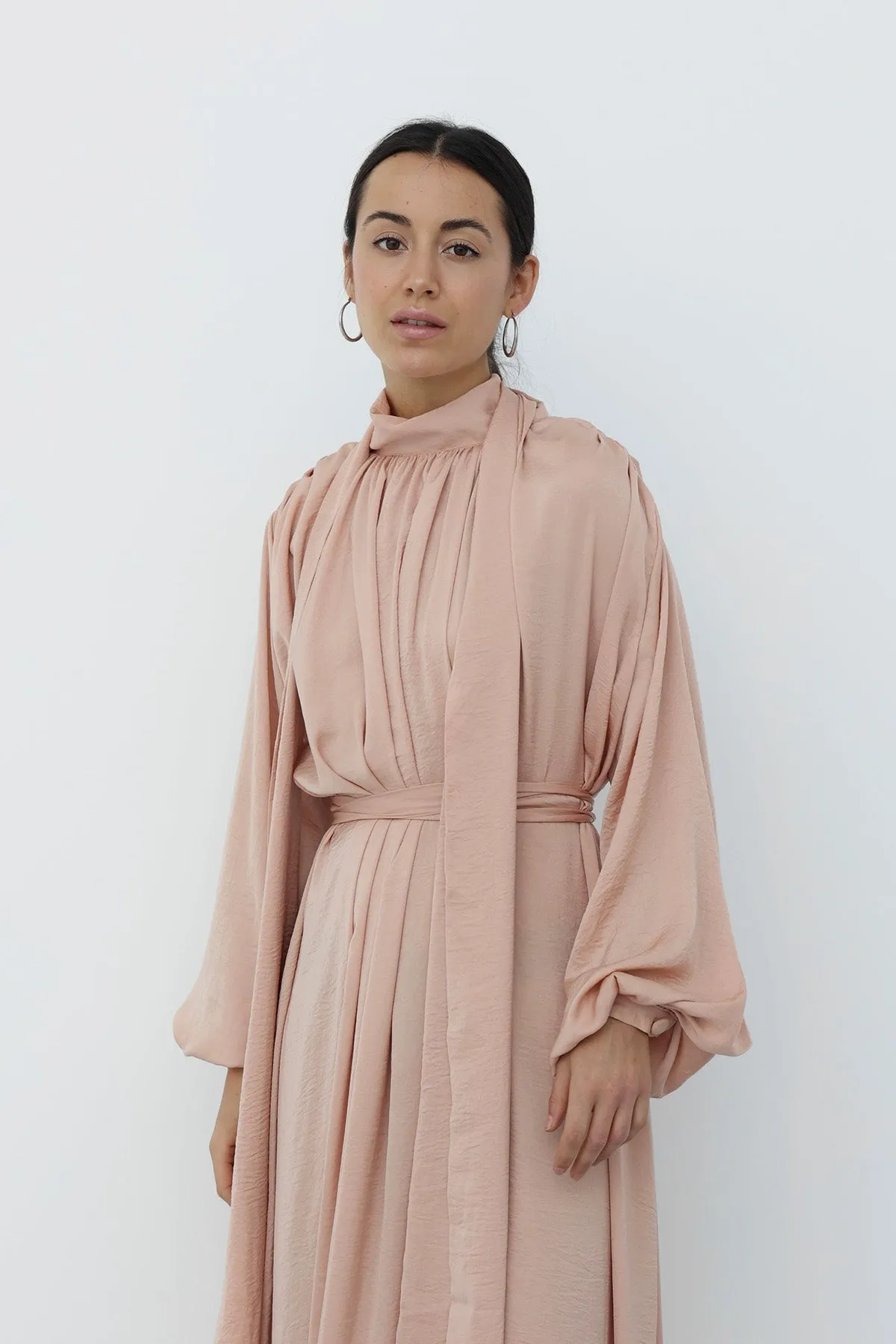Scarf Maxi Dress - Melon