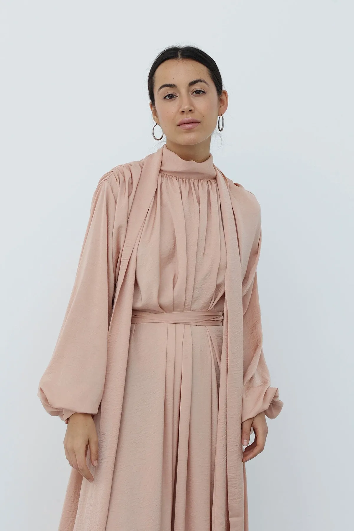 Scarf Maxi Dress - Melon