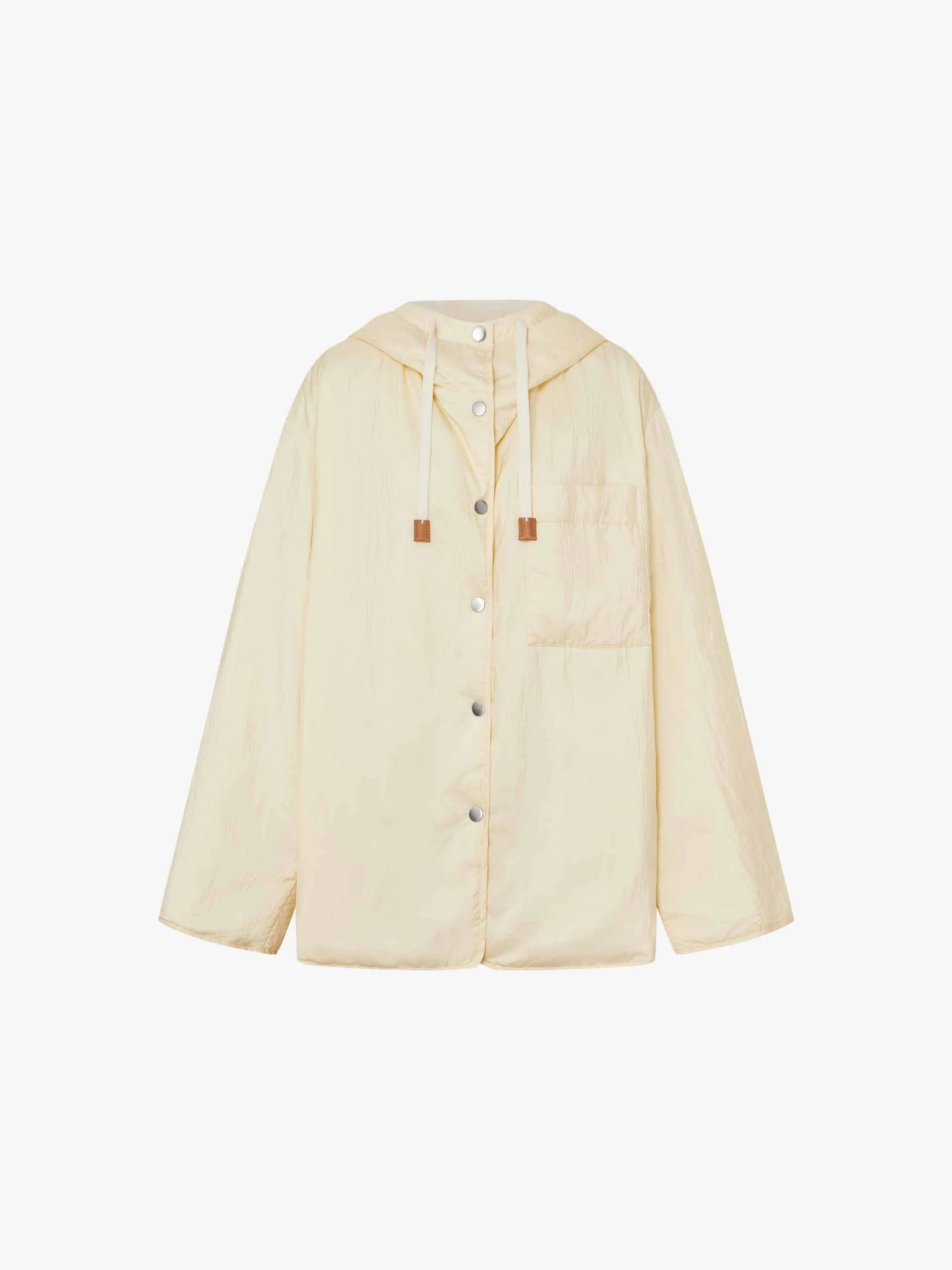 Silk Blend Hooded Coat