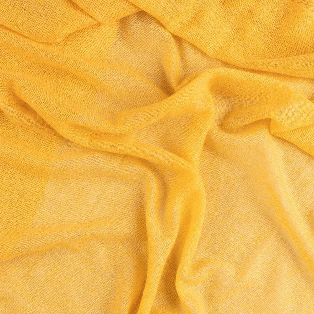Sunglow Yellow Gossamer Cashmere Shawl