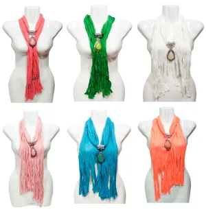 Teardrop Jade Pendant Jewelry Scarf Wholesale