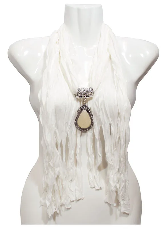 Teardrop Jade Pendant Jewelry Scarf Wholesale