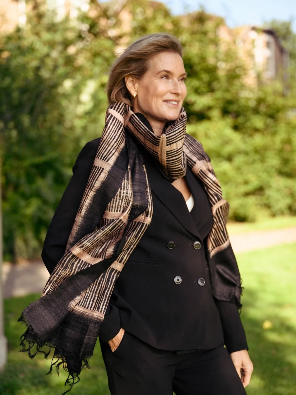 Tussar Silk Scarf Rani