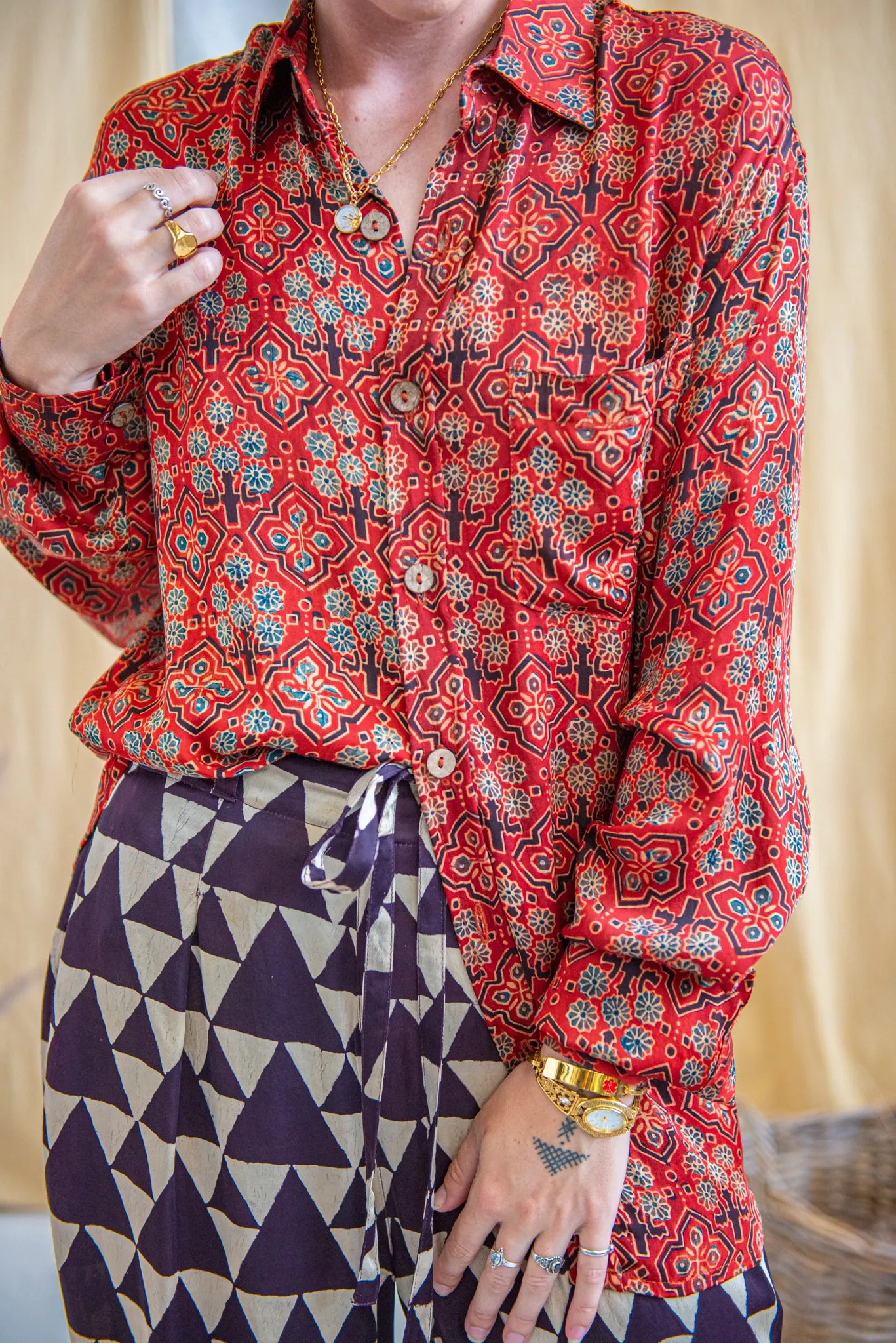Unisex Silk Modal Madder Shirt