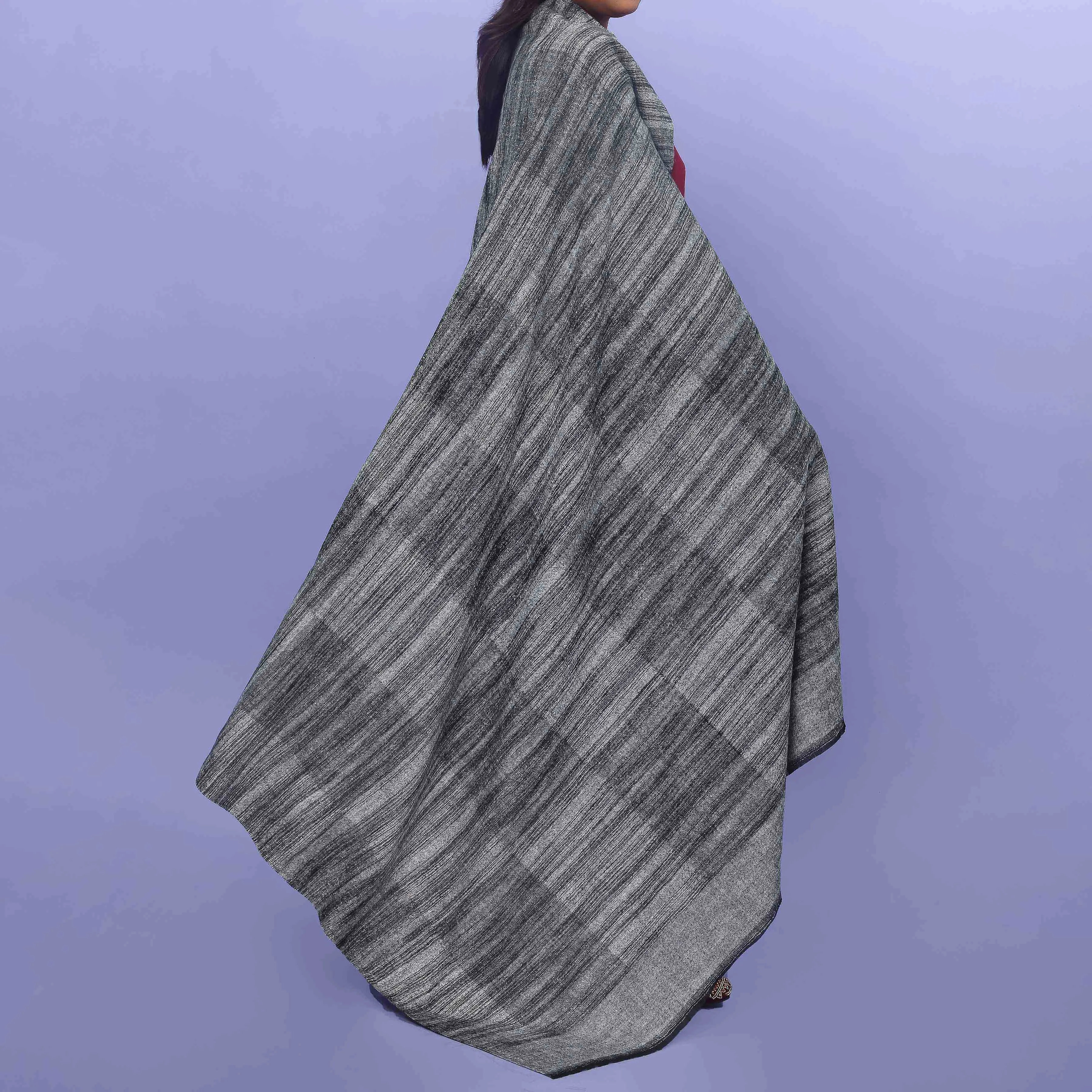 White Acrylic Winter Shawl PN4460