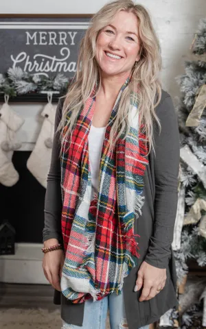 White Red & Green scarf