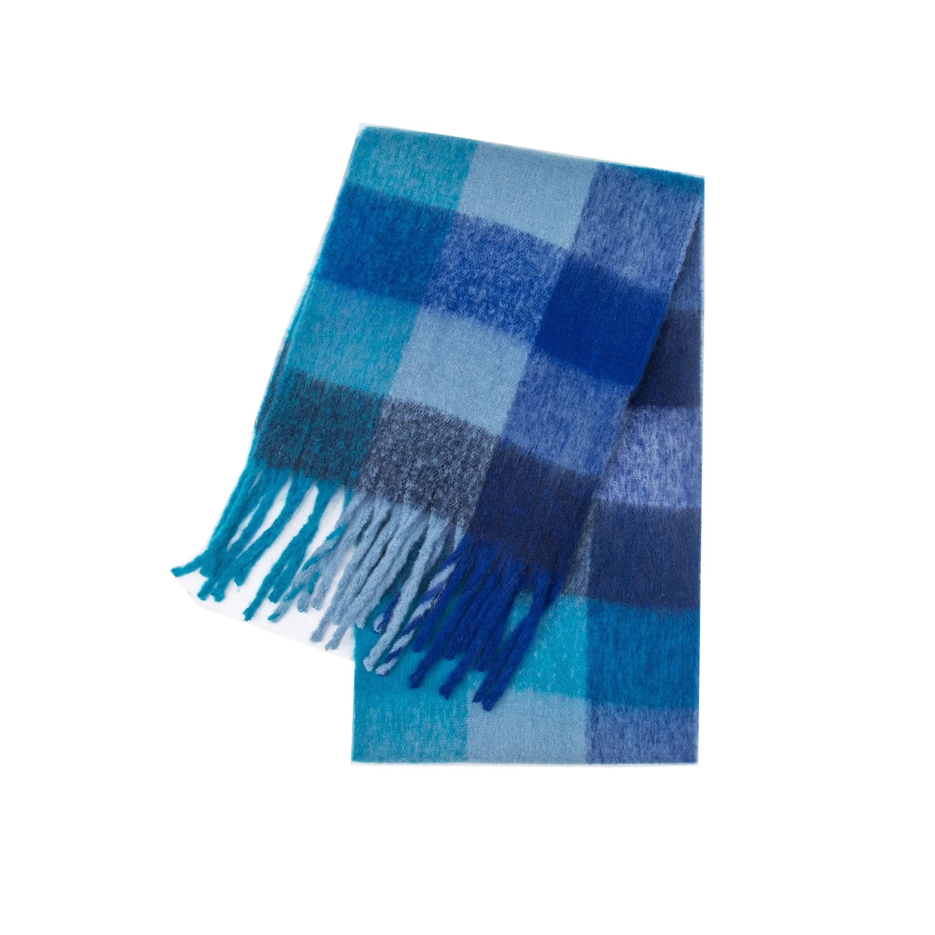 Wholesale Price Luxury Cashmere Blended Bright Colorful Women Blanket Scarf Winter