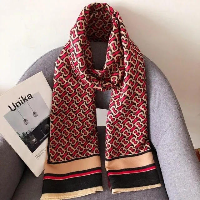 Winter Warm Women Imitation Cashmere Scarf Brand DesignTassel Scarves Cute Bear Shawl