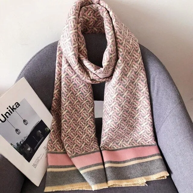 Winter Warm Women Imitation Cashmere Scarf Brand DesignTassel Scarves Cute Bear Shawl