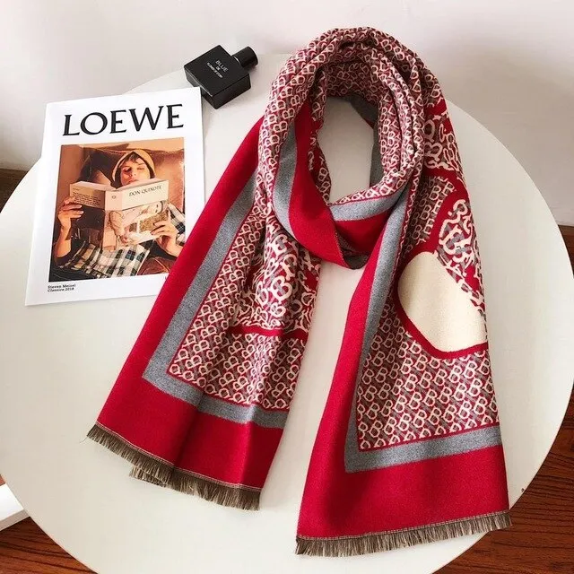 Winter Warm Women Imitation Cashmere Scarf Brand DesignTassel Scarves Cute Bear Shawl