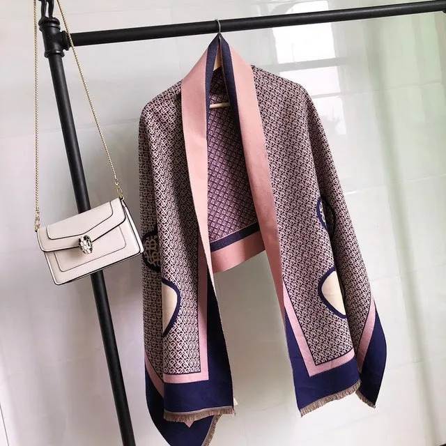 Winter Warm Women Imitation Cashmere Scarf Brand DesignTassel Scarves Cute Bear Shawl