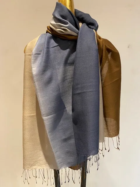 Wool Silk Blend Scarf -  Winter Sale 50% Off - At checkout use code Winter50%
