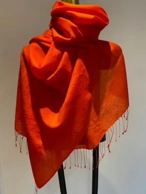 Wool Silk Blend Scarf -  Winter Sale 50% Off - At checkout use code Winter50%