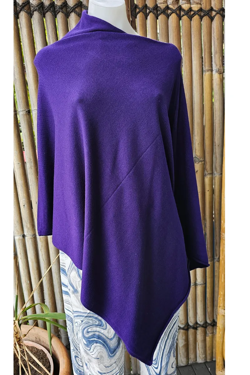 Zura Poncho Cashmere Viscose Blend All Colours