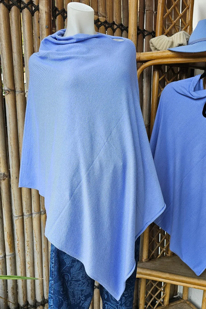 Zura Poncho Cashmere Viscose Blend All Colours